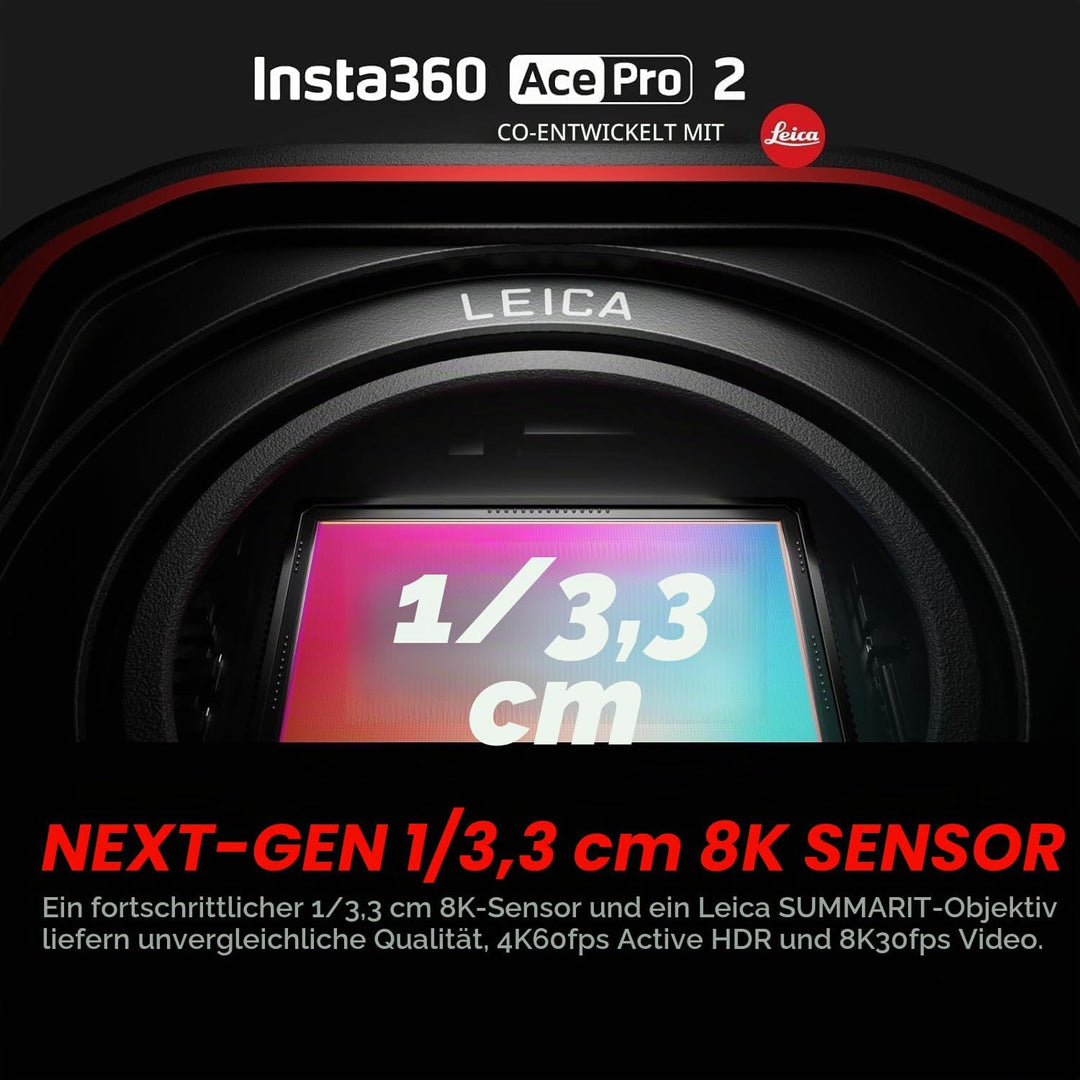 insta360 ACE PRO 2 | Action-Kamera, Co-Engineered mit Leica für aussergewöhnliche Bildgebung, 8K AI-