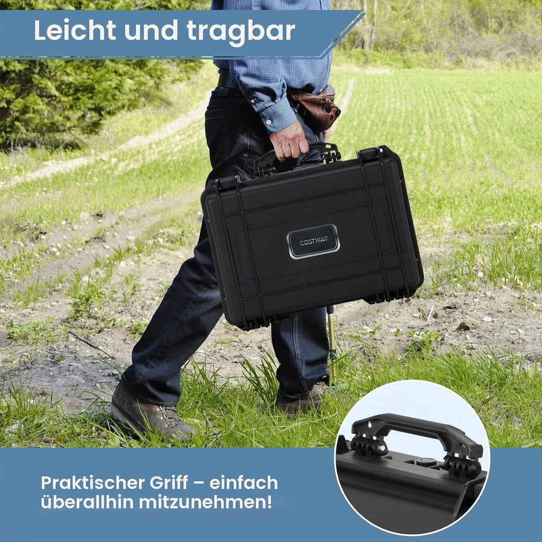 GIANTEX Kamera Koffer, Outdoor Fotokoffer Wasserdicht Staubdicht, Universalkoffer Hartschalenkoffer