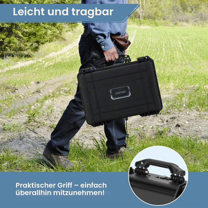 GIANTEX Kamera Koffer, Outdoor Fotokoffer Wasserdicht Staubdicht, Universalkoffer Hartschalenkoffer