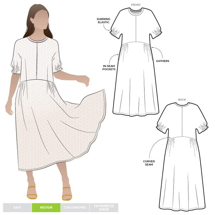 Style Arc Schnittmuster – Eileen Kleid (Grössen 10–22) Sizes 10-22, Sizes 10-22
