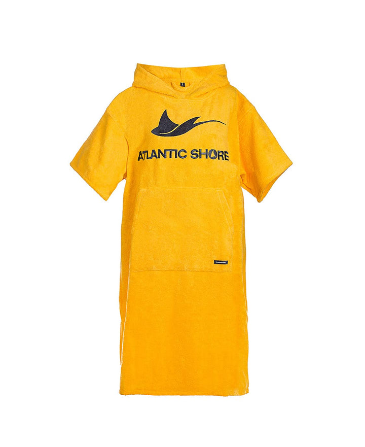 ATLANTIC SHORE | Surf Poncho | Badeponcho mit Kapuze aus 100% Baumwolle | Unisex | Basic für Erwachs