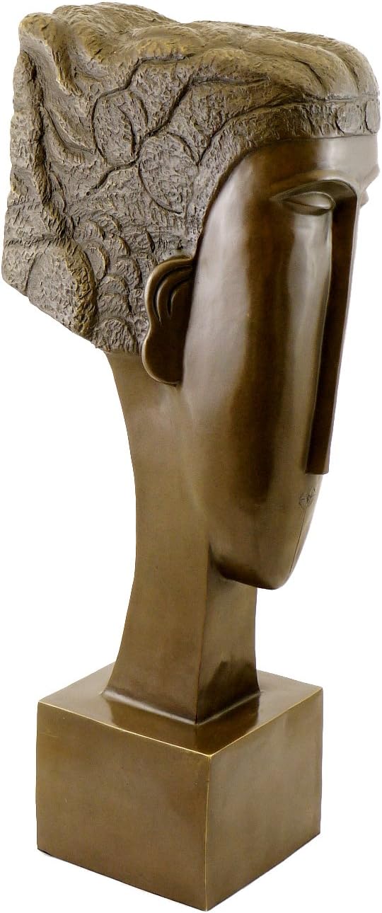 Kunst & Ambiente - Bronzefigur/Bronzekopf - Head of a Woman (1912) - signiert - Amedeo Modigliani Sk