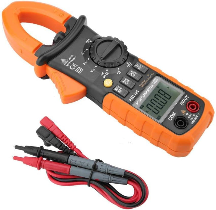 PEAKMETER Digitales Zangenmessgerät Multimeter PM2108 Tragbarer 6600-Zähler Zählstrom/DC-Zangenmessg