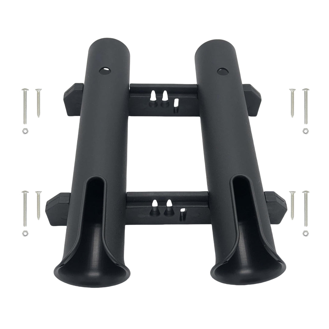 Wall Mounted Fishing Rod Holders Tubes Links Fishing Rod Holder Rack Rests 2-polig, Schwarz, 2-polig