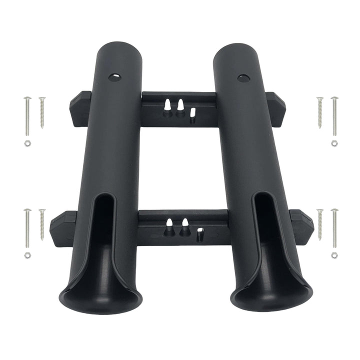 Wall Mounted Fishing Rod Holders Tubes Links Fishing Rod Holder Rack Rests 2-polig, Schwarz, 2-polig
