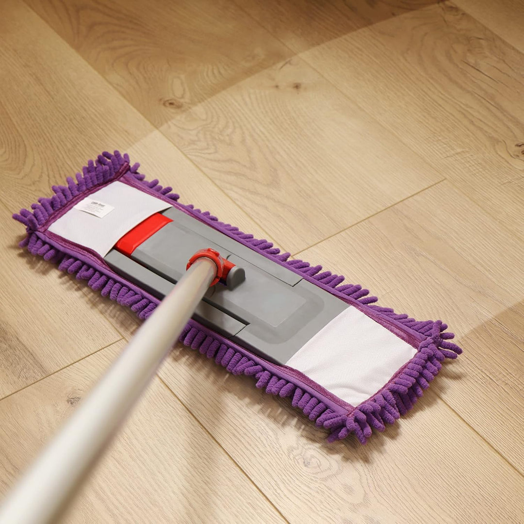 COM-FOUR® 4X Ersatz-Bezug für Bodenwischer - Wischbezug aus Microfaser Chenille zur gründlichen Rein