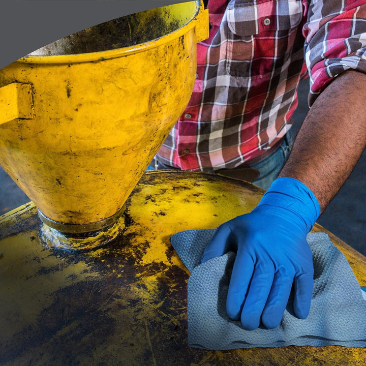 WypAll X90 Power Clean Tücher 12891 – 1 BRAG Box mit 136 blauen, 2-lagigen Tüchern