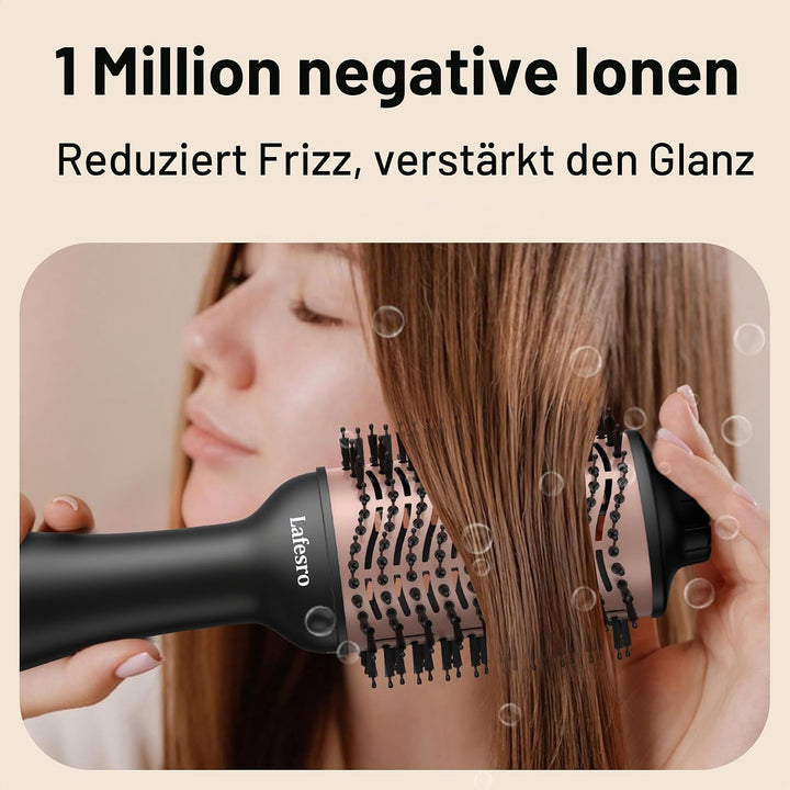 Haartrocknerbürste, Heissluftbürste | Ionische Keramik-ovaler Behälter (60 mm) | Negativ-Ionen-Anti-