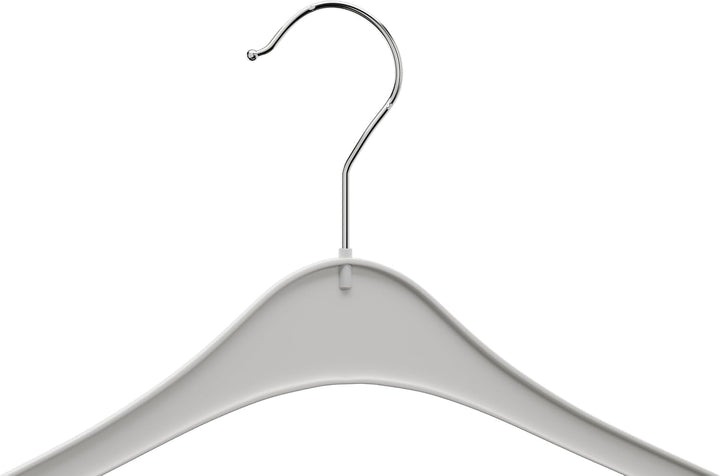 Kleiderbügel NA 47 cm - 30 Stück - aus Kunststoff- weiss - 360° drehbarer Haken - platzsparend - Hem