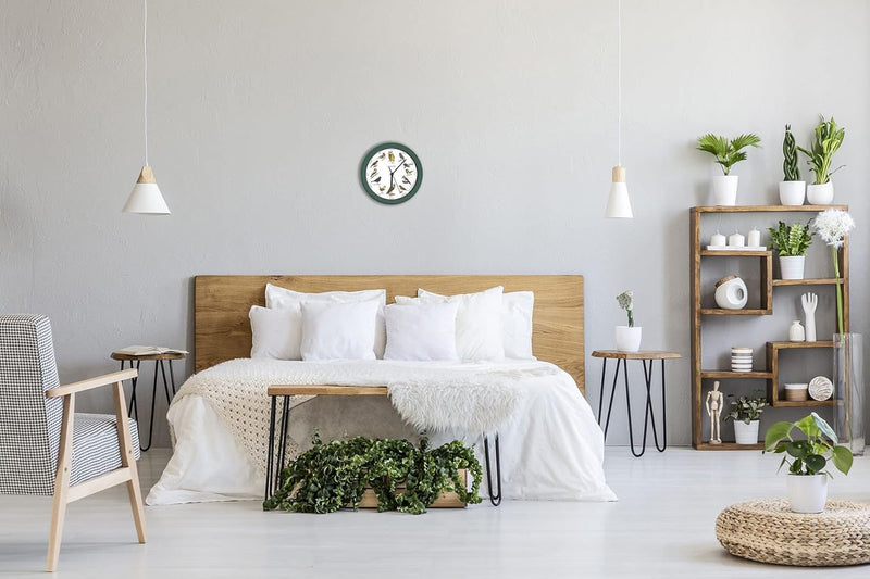 Wanduhr mit Vogelstimmen STARLYF Birdsong Clock, Wanduhr mit echten Klängen von 12 verschiedenen Vög