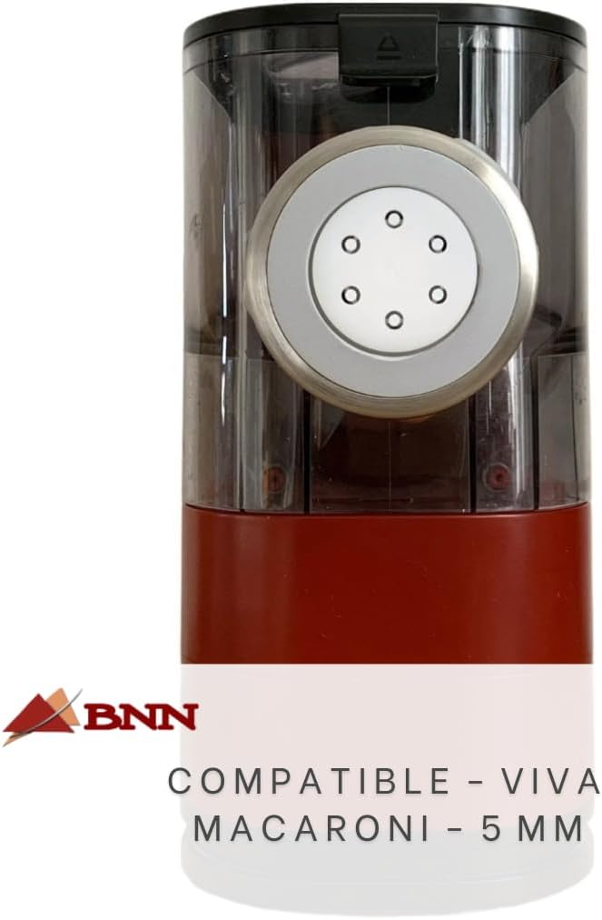 BNN - VIVA – Makkaroni – 5 mm – VMMACL05 – Pasta Disc kompatibel mit Philips Pasta Maker VIVA Macaro
