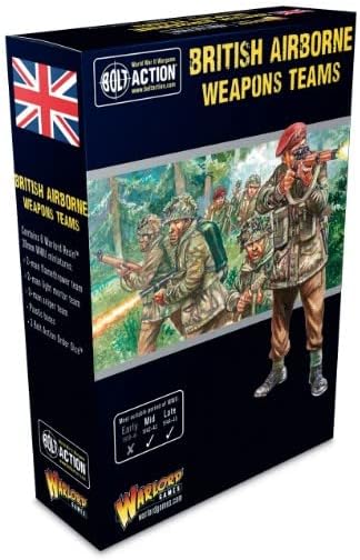 Warlord Games British Airborne Weapons Teams – 28 mm Miniaturen aus Kunstharz für Bolt Action, sehr