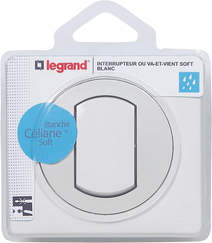 Legrand Celiane LEG99161 Schalter, 10 Ampère, wasserdicht, komplett, Weiss