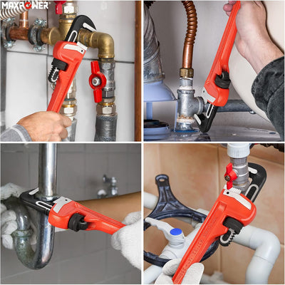 MAXPOWER 2 Stücke Rohrzangen Set 250mm/350mm rohrzange profi Wasserpumpenzange Rohrreparaturwerkzeug