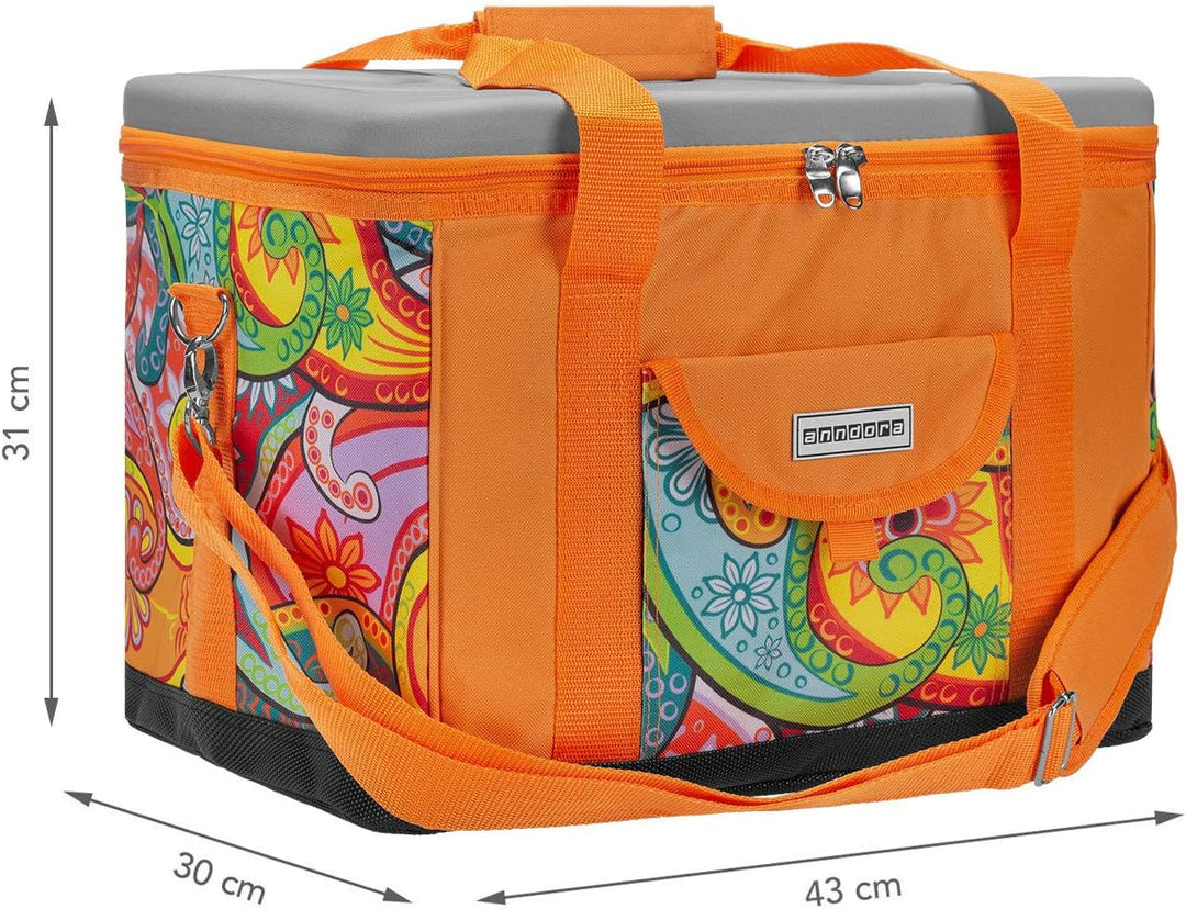anndora Kühltasche XL 40 Liter Xl Paisley Orange