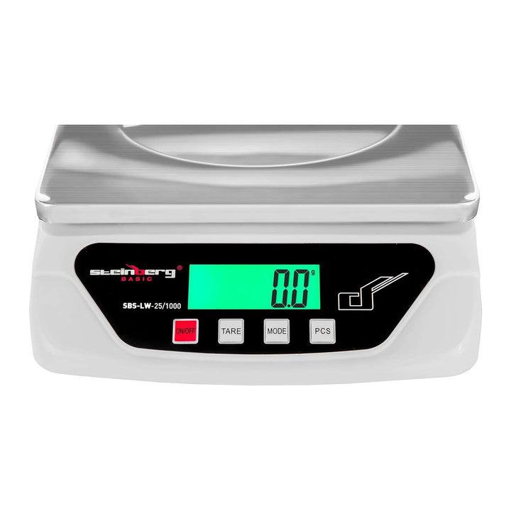 Steinberg Systems SBS-LW-25/1000 Briefwaage 25 kg / 1 g Paketwaage Digitalwaage 21,7 x 17,7 cm