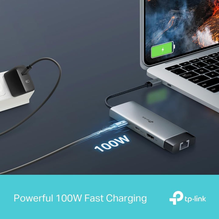 TP-Link UH6120C USB C Hub PD100W, 4K 60Hz HDMI, 1× USB C 5Gbps, 2× USB A 5Gbps, Gigabit Ethernet, ko