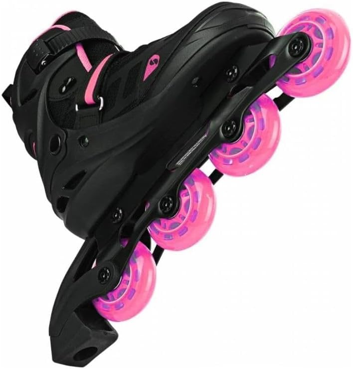 Story Fusion verstellbare Inline-Rollschuhe, rosa, leichte Aluminiumkonstruktion, atmungsaktives Mes