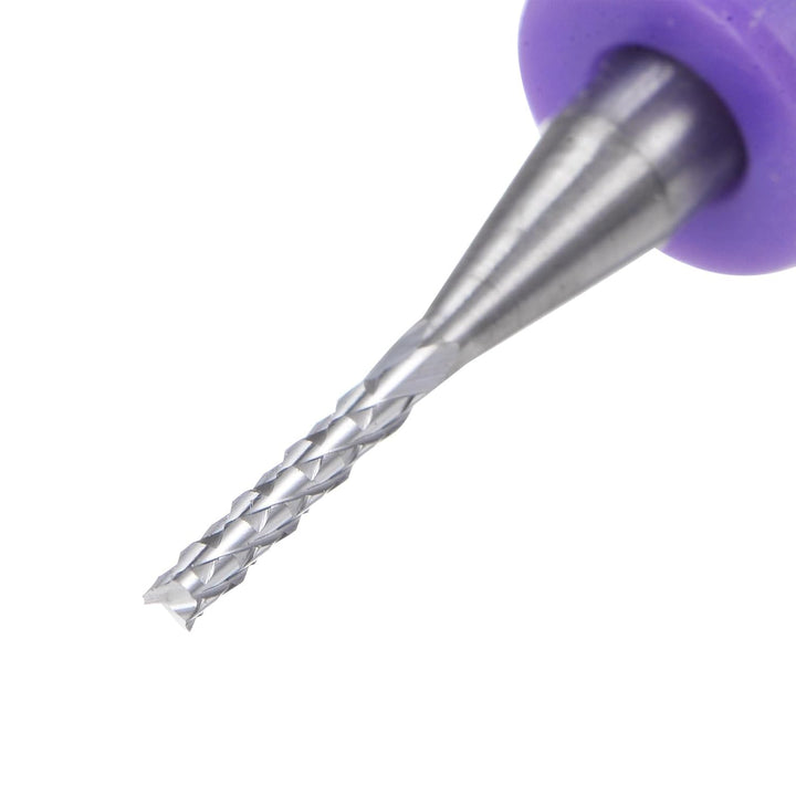 QUARKZMAN 10 Stück Hartmetallfräser 1.2mm Schaft mit Zentrierring , 6-Flöten CNC Fräser für Edelstah