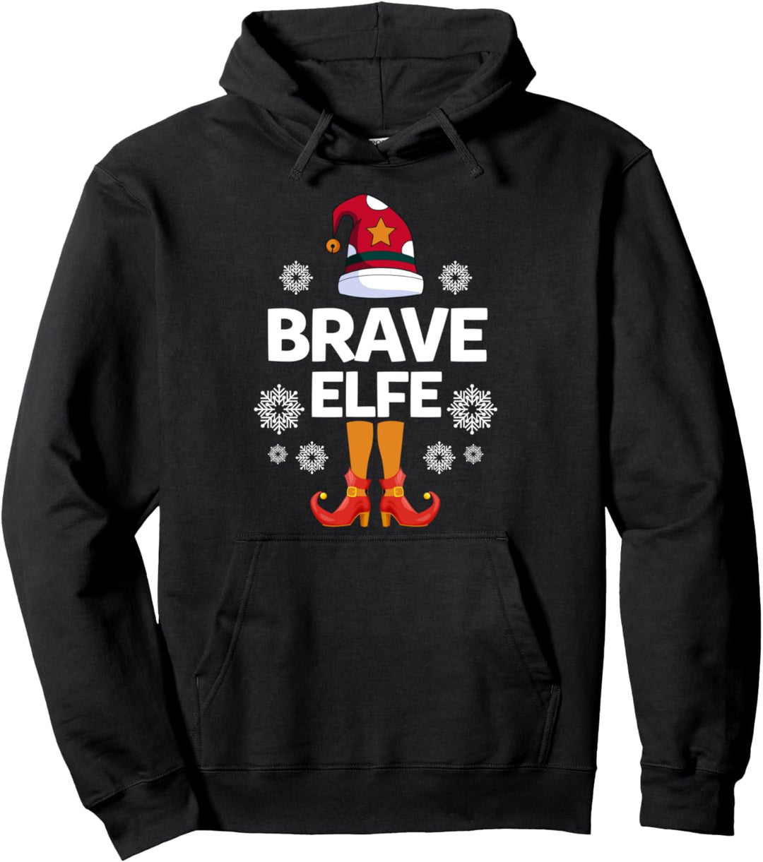Brave Elfe Elfen Familien Weihnachts Outfit Weihnachtself Pullover Hoodie