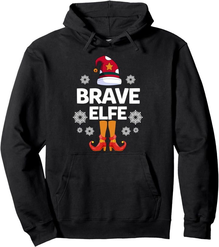 Brave Elfe Elfen Familien Weihnachts Outfit Weihnachtself Pullover Hoodie