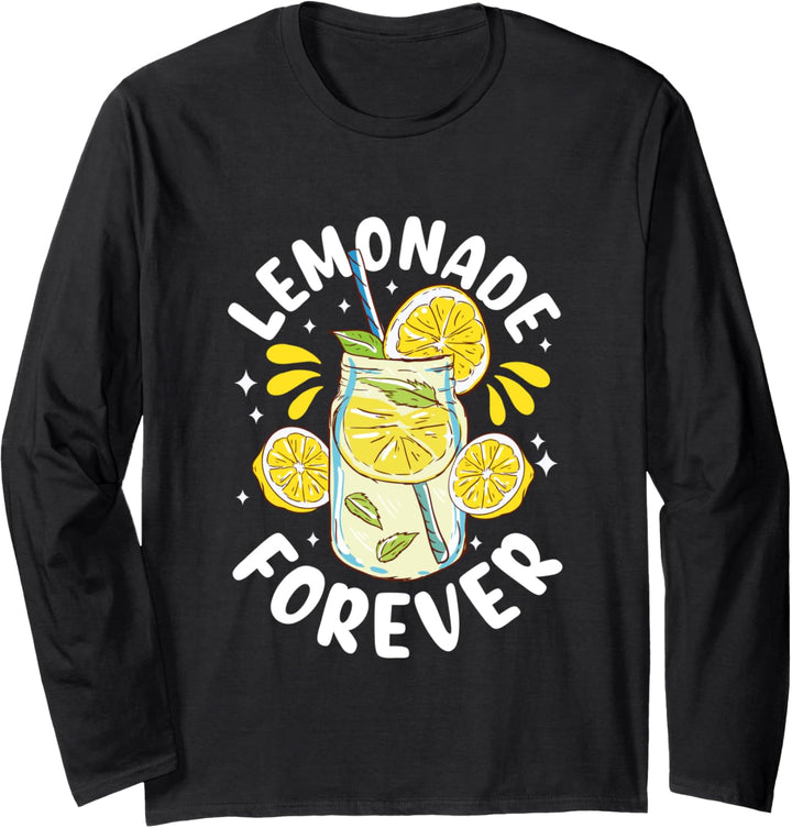 Lemonade Forever Lemon Lover Juice Jar Lemons Splash Syrup Langarmshirt