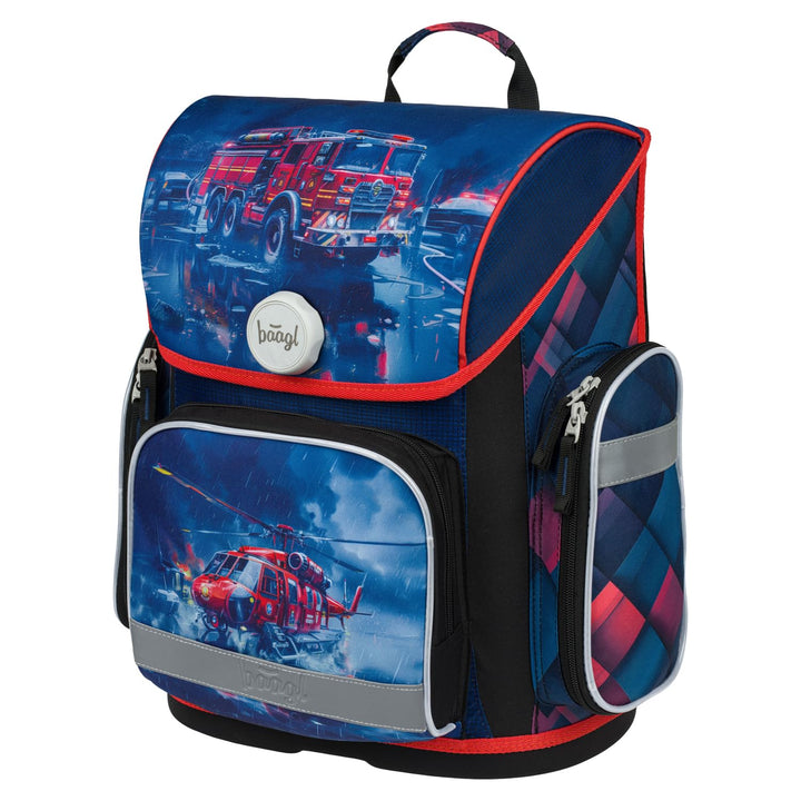 Baagl Schulranzen Jungen Mädchen für 1. Klasse, Ergo Schultasche Grundschule, Leichter Kinder Ranzen
