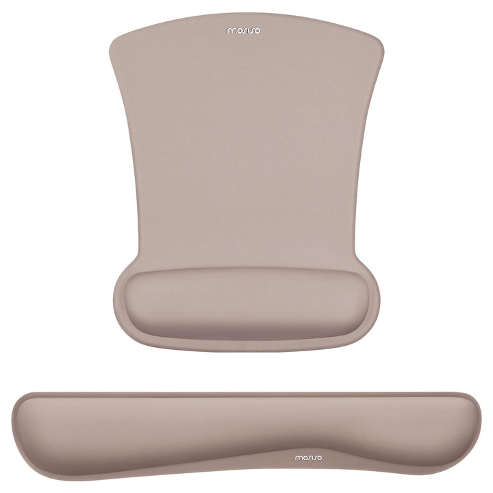 MOSISO Handgelenkauflagen für Mauspad&Tastatur Set,Ergonomisches Mauspad Rutschfester Boden Zuhause/