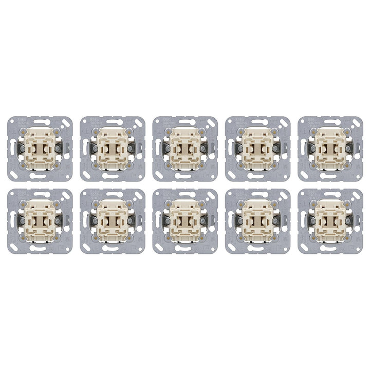 JUNG AS 500 Alpinweiss 10er Set (Wechselschalter Aus- und Wechselschaltung), Wechselschalter