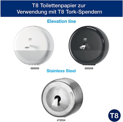 Tork SmartOne Toilettenpapier Weiss T8, Advanced, 2-lagig, 6 × 1.150 Blatt, 472242