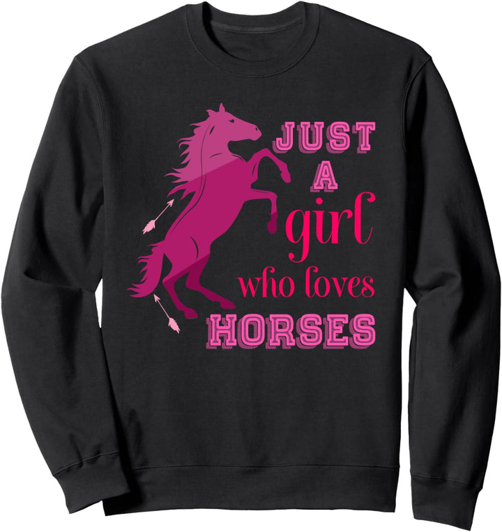 Pferde Mädchen Reiterhof Pferdesport Geschenk Pferd Sweatshirt