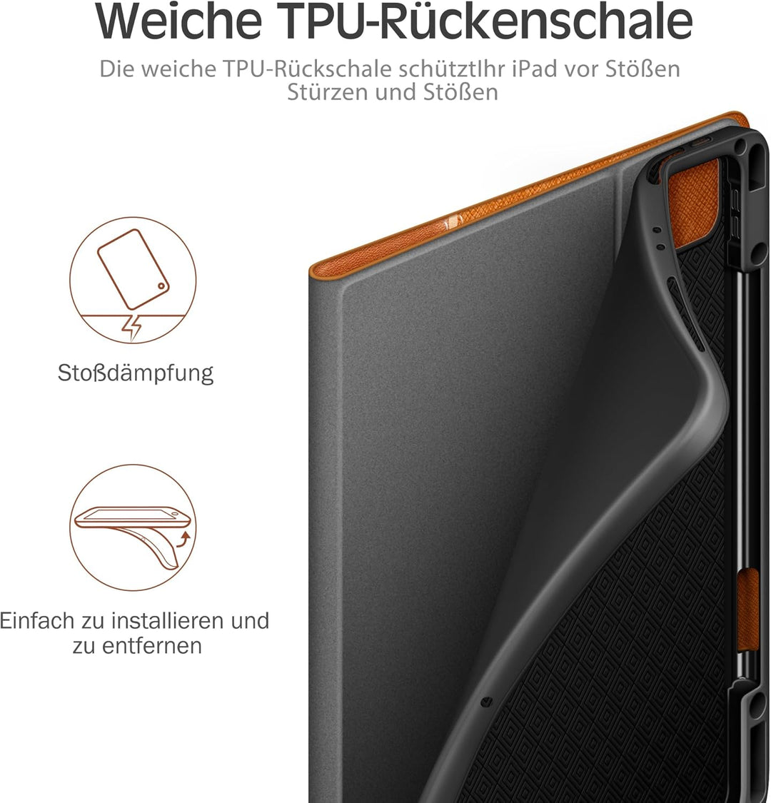 KingBlanc Hülle für iPad Pro 12,9 Zoll 2022 (6. Generation) /2021/2020/2018 (5./4./3. Gen) mit Stift