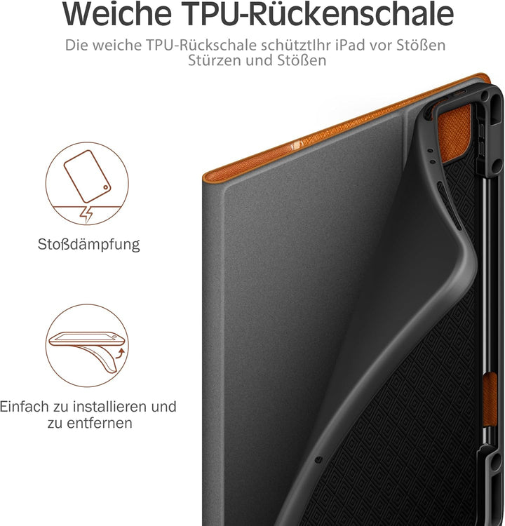 KingBlanc Hülle für iPad Pro 12,9 Zoll 2022 (6. Generation) /2021/2020/2018 (5./4./3. Gen) mit Stift