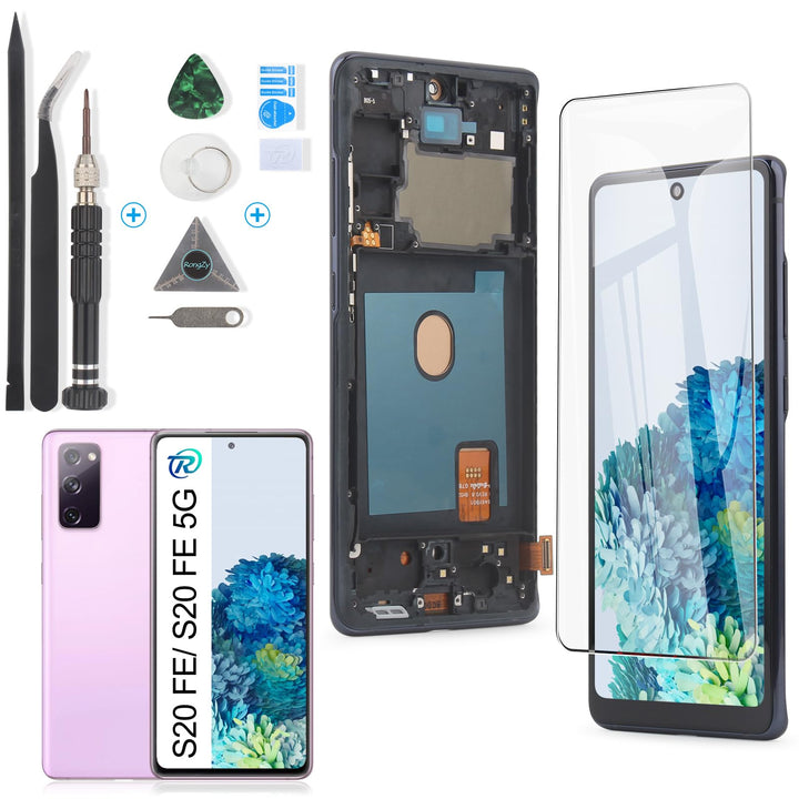 RongZy für Samsung Galaxy S20 FE/S20 FE 5G LCD Bildschirmersatz für Samsung Galaxy S20 FE Touchscree