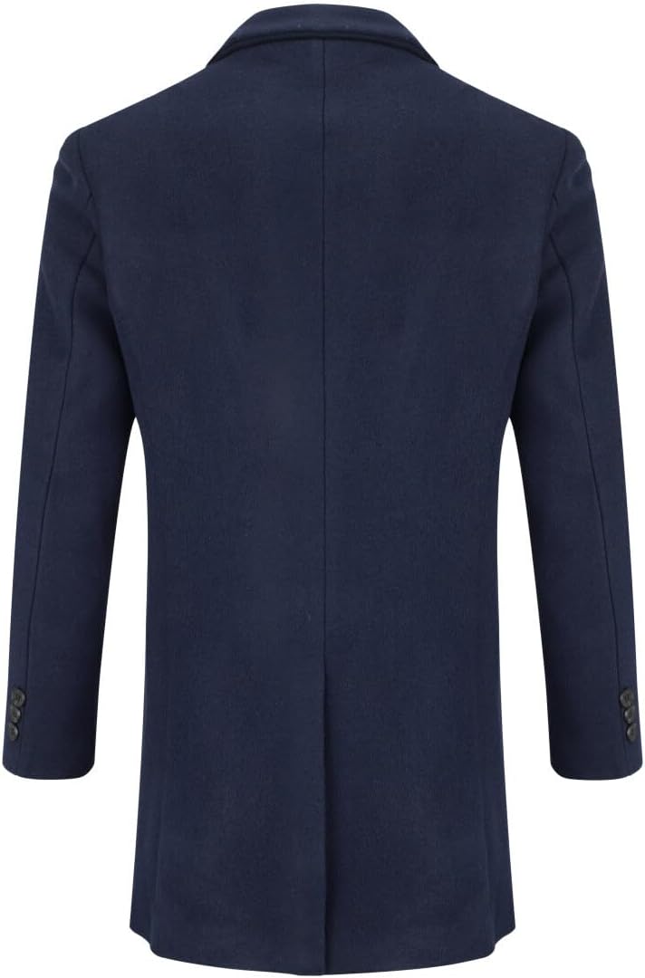 Wintermantel Herren Mantel Lang Slim Fit Herrenmantel Winter Warm Business Mantel Herren Wolle Wollm