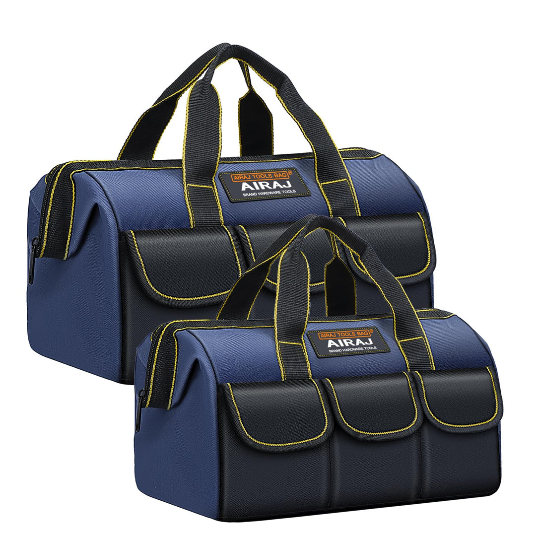 AIRAJ Werkzeugtaschen 14" & 16",Blau-Schwarzer Werkzeugtaschen Organizer mit 5 Taschen, Multifunktio