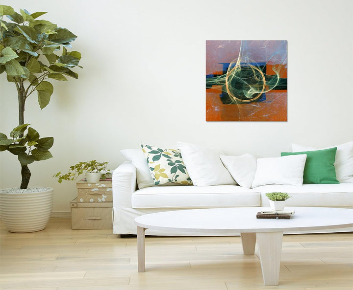 Paul Sinus Art Modernes Wandbild Abstrakt030_60x60cm Abstrakte Kunst Kunstdruck auf Leinwand Zeitlos