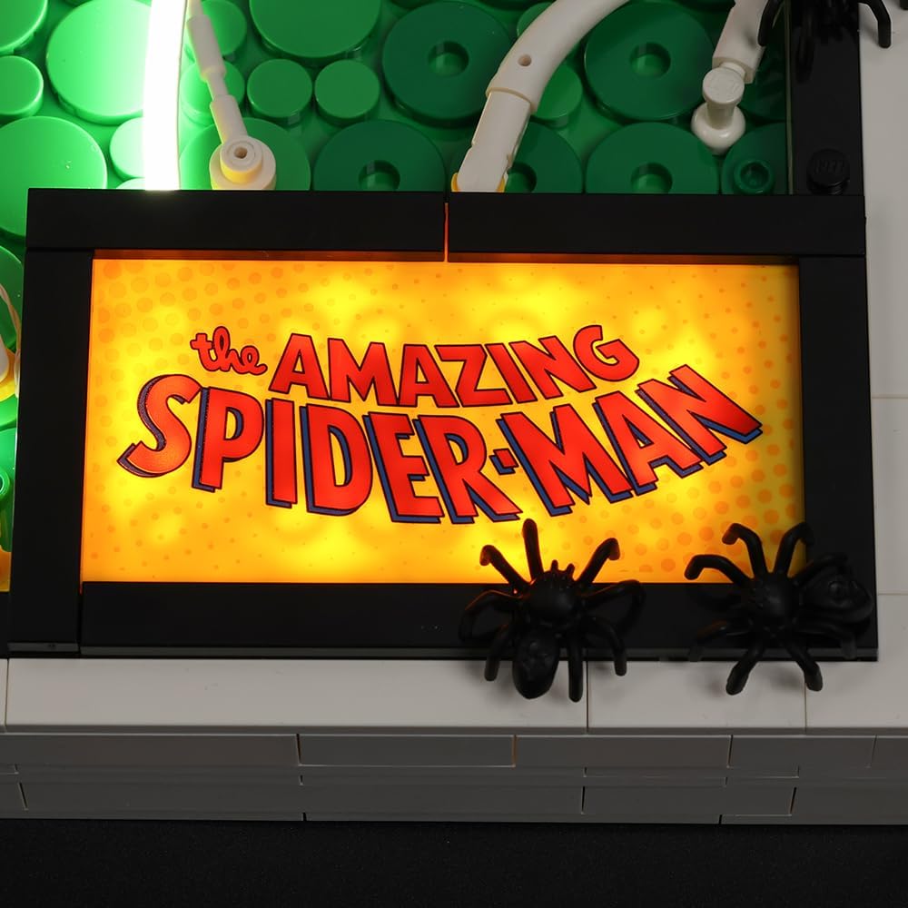 Kyglaring Kompatibel mit Lego Art The Amazing Spider-Man Poster 31209 Bausteine, Beleuchtungszubehör