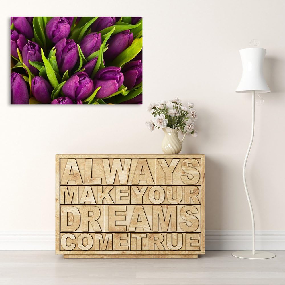 Feeby Bilder Blumen Tulpen XXL 120x80 cm Wohnzimmer Schlafzimmer Büro Flur Küche Wandbilder Modern B