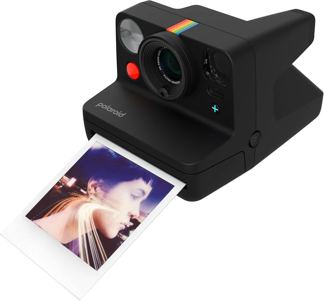 Polaroid - Now+ Gen 3 - Sofortbildkamera mit Bluetooth-Verbindung - Bundle Kamera + Farbfilm (16 Fot