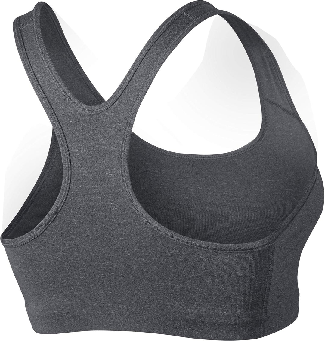 Nike Damen Classic Swoosh Sport,Bh mit Mittlerem Halt S Grau (Carbon Heather/Anthracite/Black), S Gr