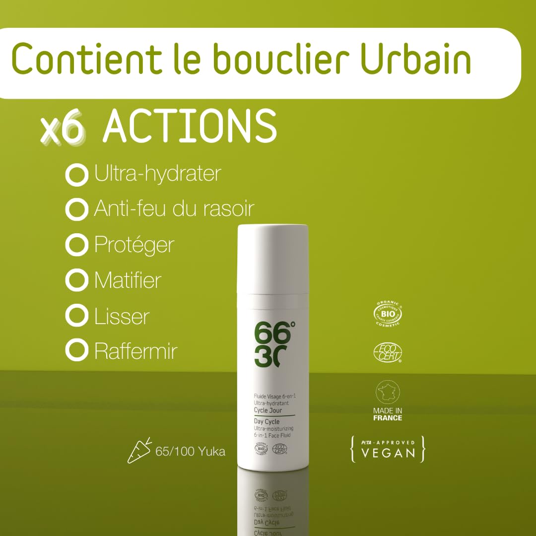 66°30 Day Cycle Ultra-moisturizing 6-in-1 Face Fluid, 1er Pack (1 x 50 ml)