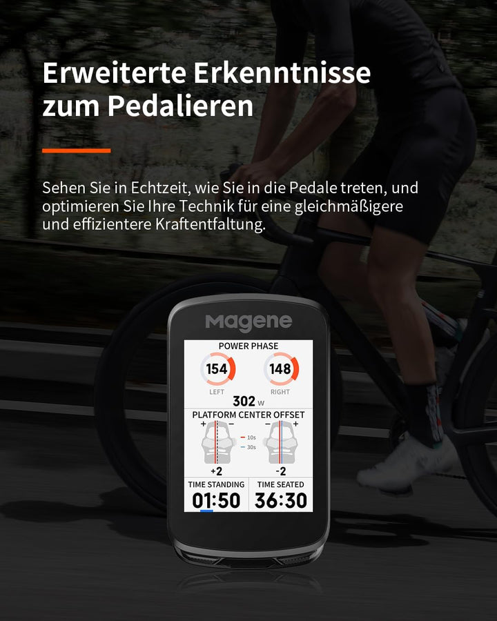 Magene C606 V2 GPS-Fahrradcomputer, Multi-Scenario ClimbPro, WLAN- & Bluetooth-Datenübertragung, Rou