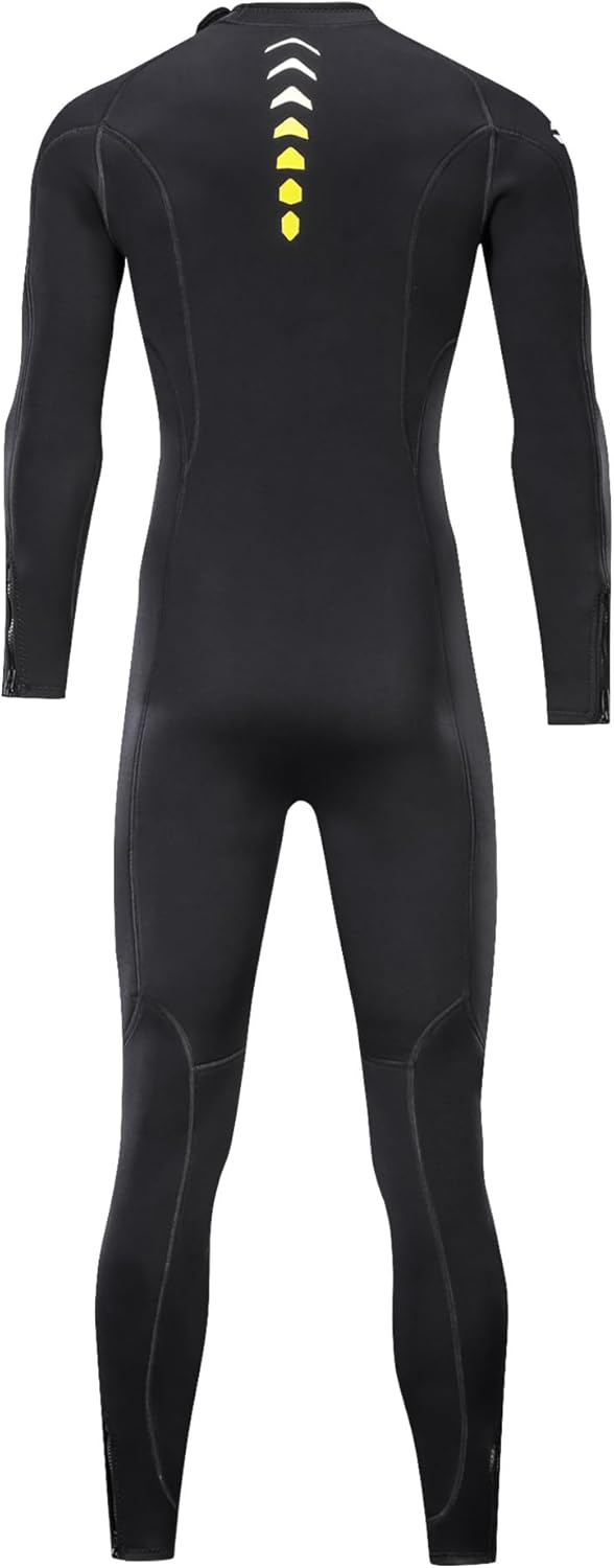ZCCO Ultra-Stretch-Neoprenanzug, 3 mm, Frontreissverschluss, Ganzkörper-Tauchanzug, einteilig, für M