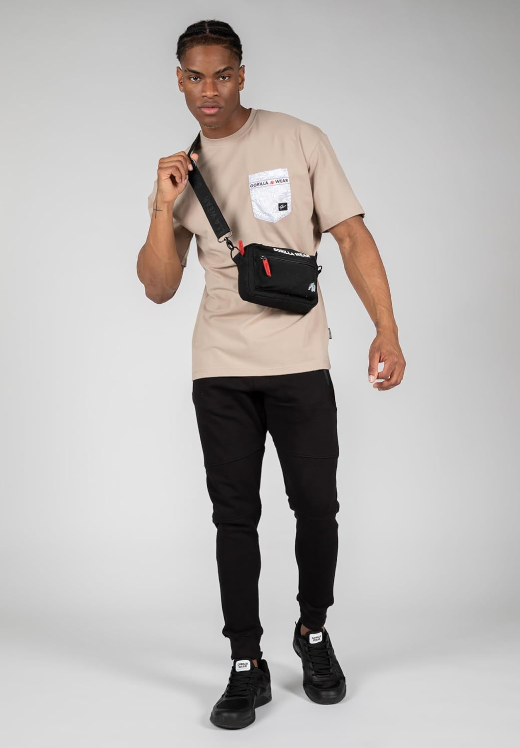 Gorilla Wear Dover Oversized T-Shirt - schwarz - hochwertig aus robustem und dehnbarem Stoff für Bod