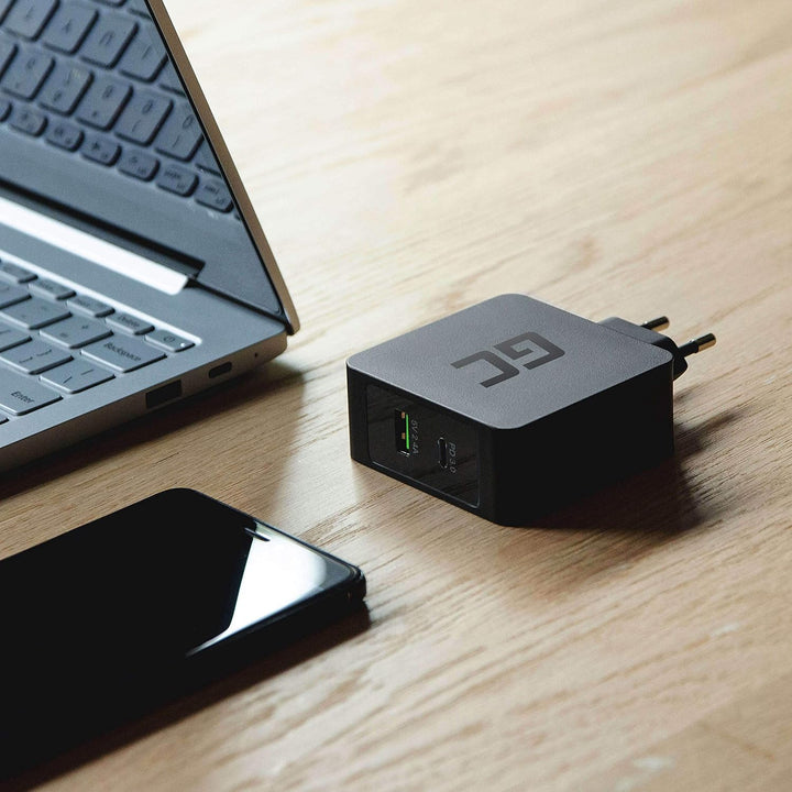 Green Cell 45W USB-C PD Ladegerät mit USB-C Kabel und zusätzlichem USB-Anschluss Netzteil für Apple