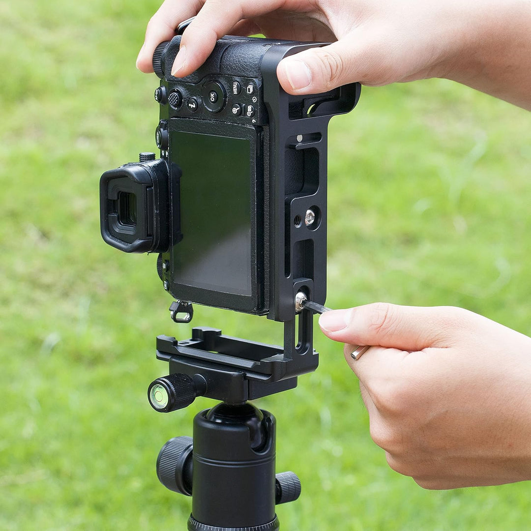L Winkle für Nikon Z6 Z7, Hersmay Aluminium QR Schnellwechselplatte L Halterung Handgriff L Bracket