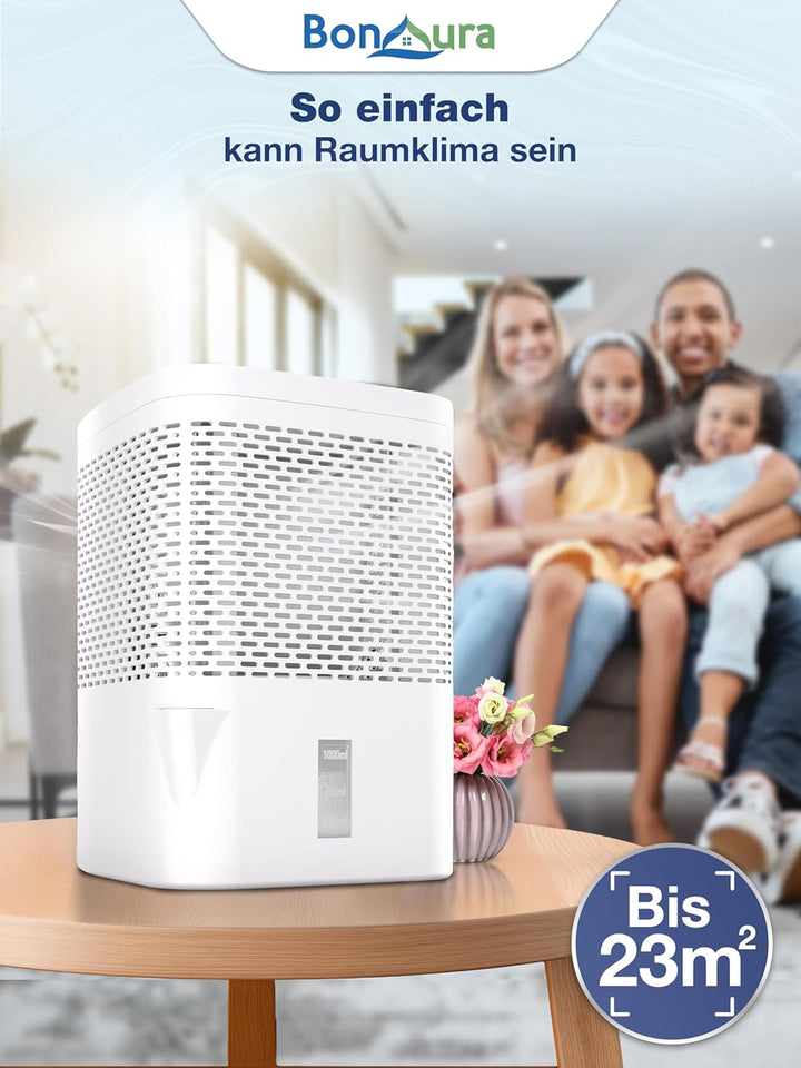 BonAura® Luftentfeuchter ohne Strom - Raumentfeuchter für Keller, Bad uvm. - 680g Luftenfeuchter Nac
