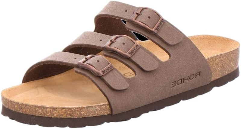 Rohde Alba 5618 Damen Pantoletten Clogs Weite G 37 EU Braun, 37 EU Braun