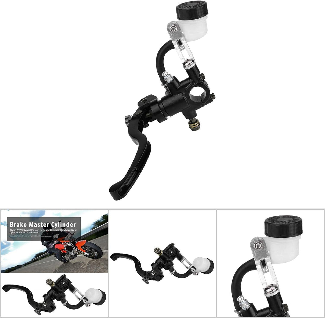 Yctze 22mm 7/8" Universal Motorrad Hydraulischer Lenker Bremspumpe Zylinder Hauptkupplungshebel Link